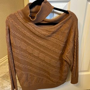 Cold shoulder sweater